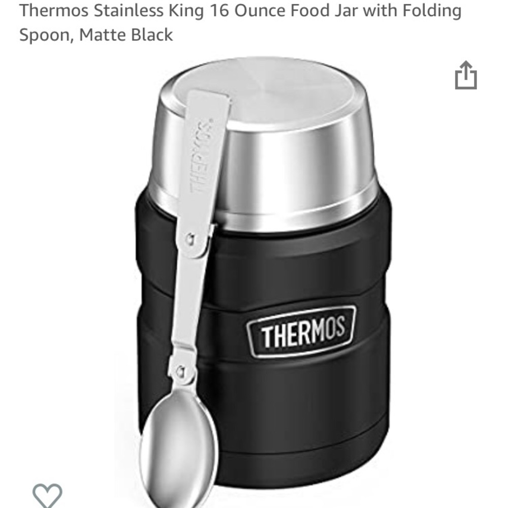 Thermos food container with spoon